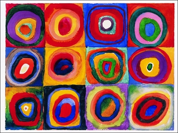 Művészeti nyomat Kandinsky - Farbstudie Quadrate