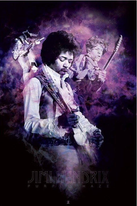 Poster Jimi Hendrix - purple haze smoke