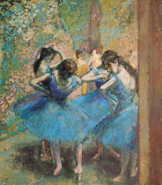 Edgar Degas - Obrazová reprodukce Dancers in blue, 1890, (35 x 40 cm)