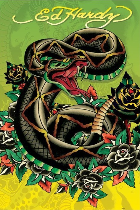 Poster Ed Hardy - snake
