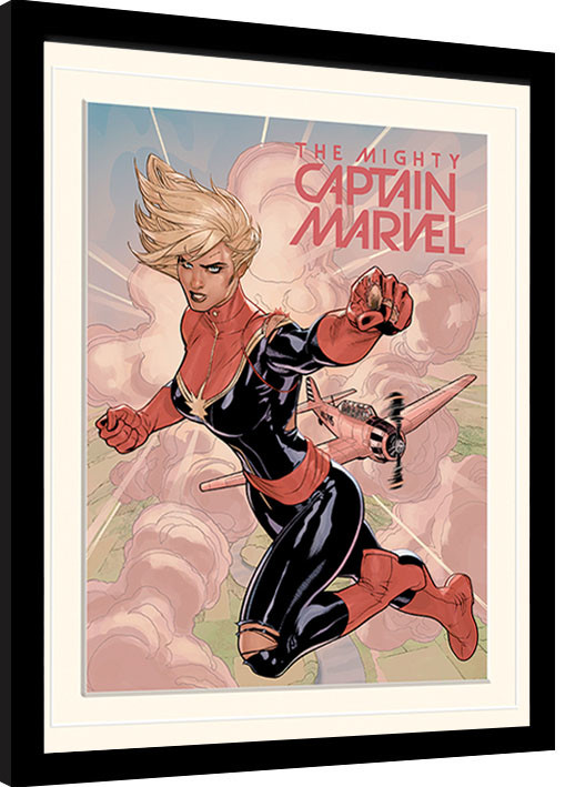 Innrammet plakat Captain Marvel - Flight