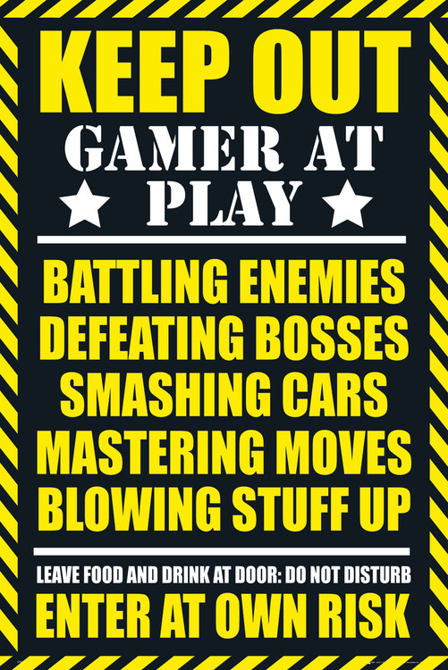 Poster Gaming - keep out
