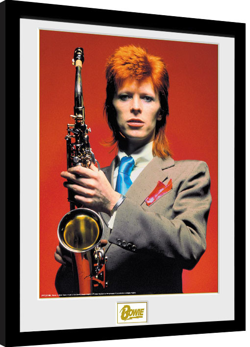 Poster encadré David Bowie - Saxophone
