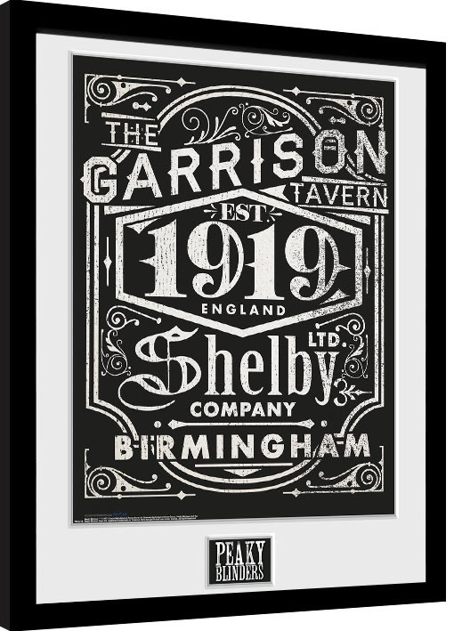 Ingelijste poster Peaky Blinders - Label
