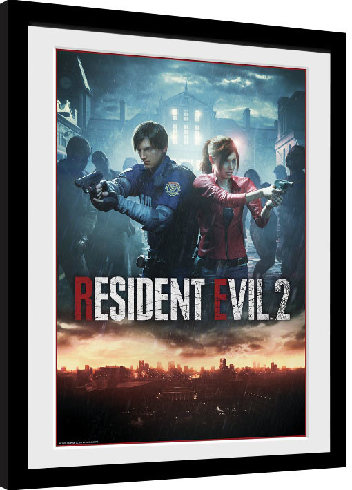 Oprawiony plakat Resident Evil 2 - City Key Art