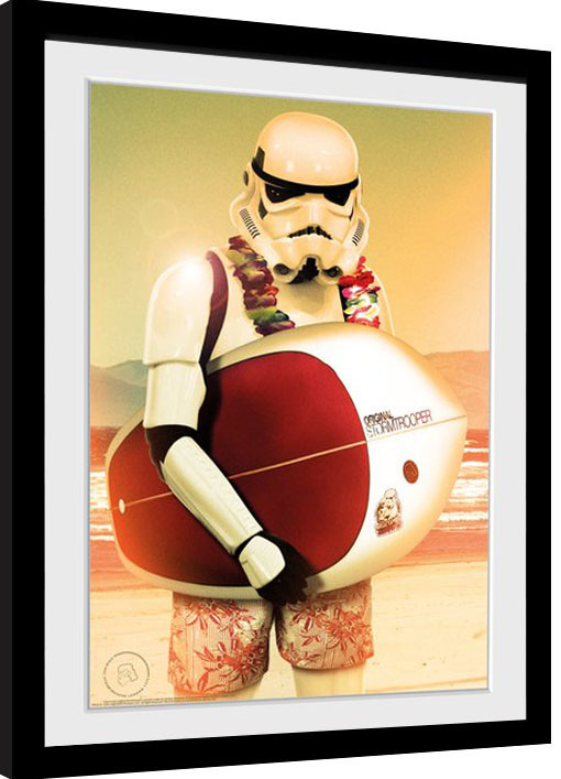 Ingelijste poster Stormtrooper - Surf