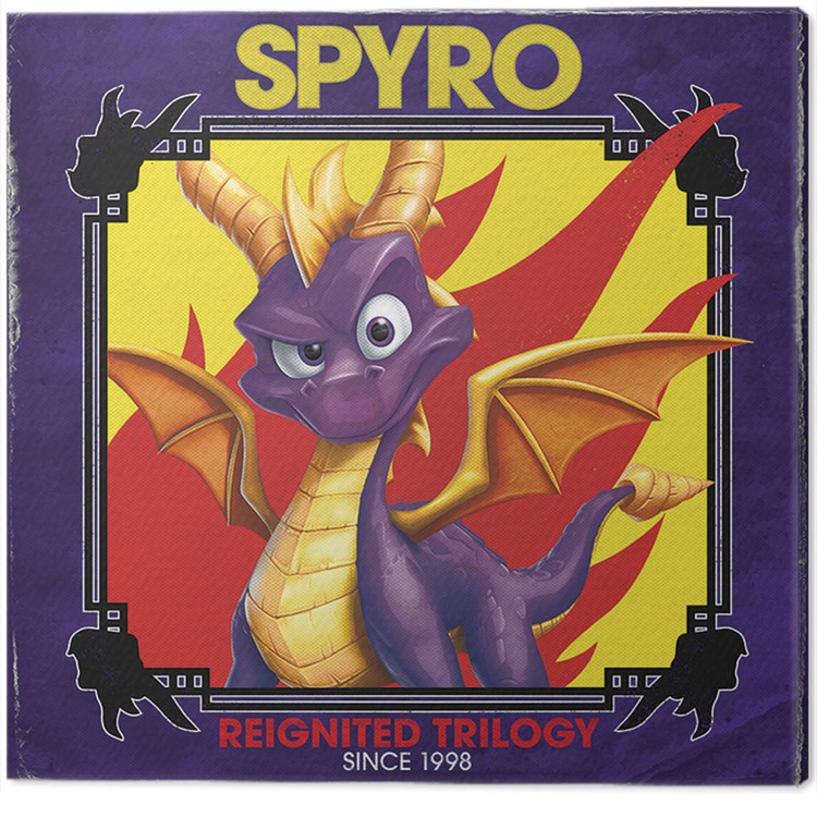 Bilde på lerret Spyro - Retro Style