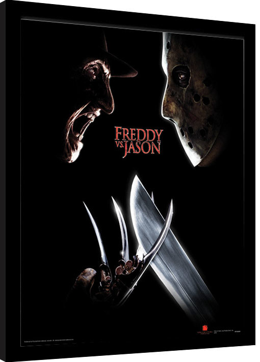 Poster enmarcado Freddy Vs Jason - Face Off