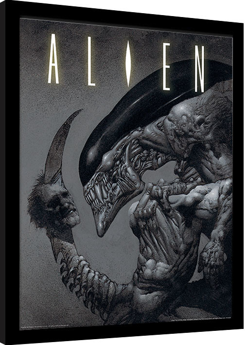 Poster enmarcado Aliens - Head on Tail