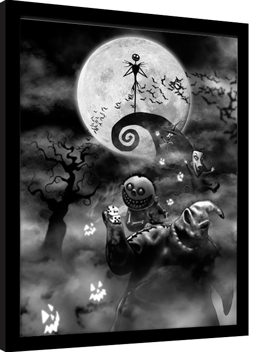 Gerahmte Poster Nightmare Before Christmas - Oogie Boogie Trouble