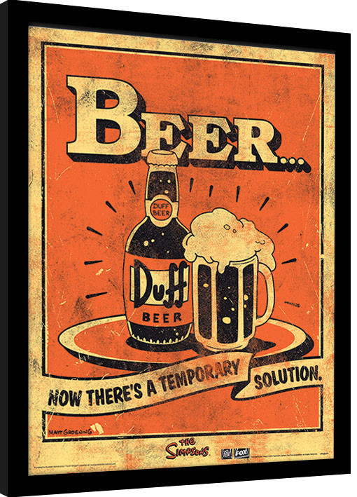 Rámovaný plakát Simpsonovi - Beer…