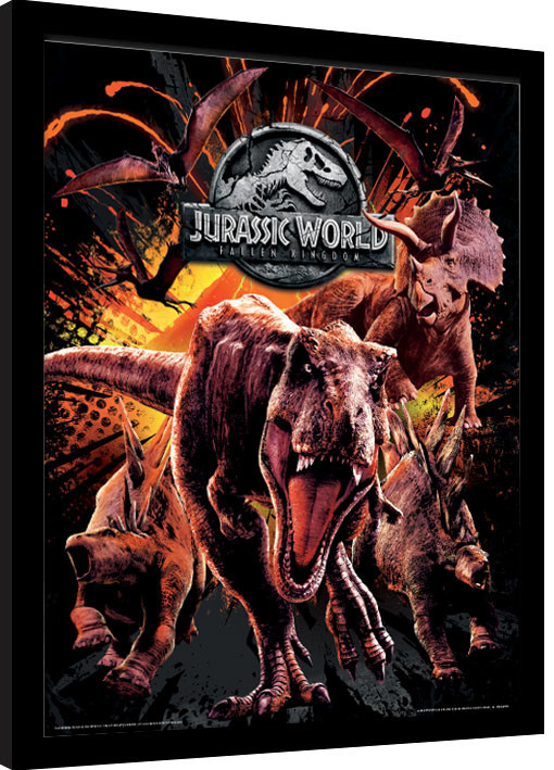 Ingelijste poster Jurassic World: Fallen Kingdom - Montage