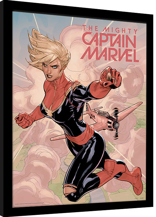 Keretezett poszter Captain Marvel - Flight