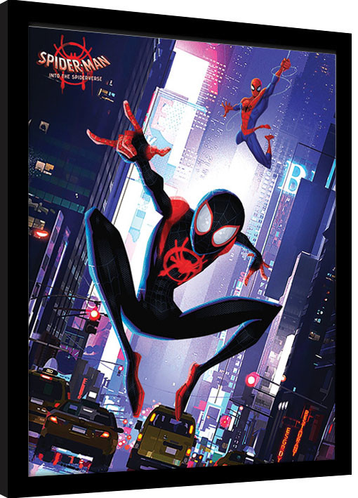 Zarámovaný plagát Spider-Man: Into The Spider-Verse - Swing