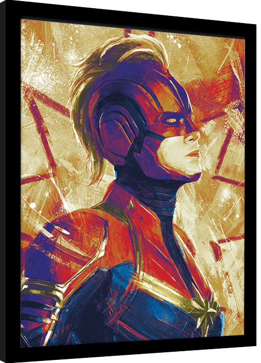 Keretezett poszter Captain Marvel - Paint