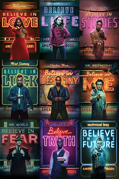 Póster American Gods - Characters