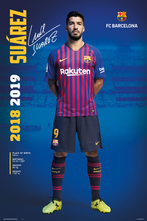 Plakát FC Barcelona 2018/2019 - Luis Suarez
