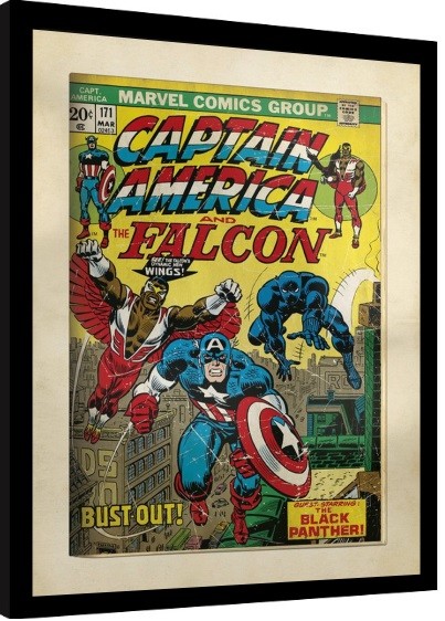 Obraz na zeď - Marvel Comics - Captain America, 34.5x44.3 cm