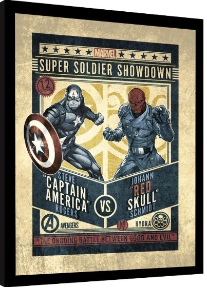 Obraz na zeď - Marvel Comics - Captain America vs Red Skull