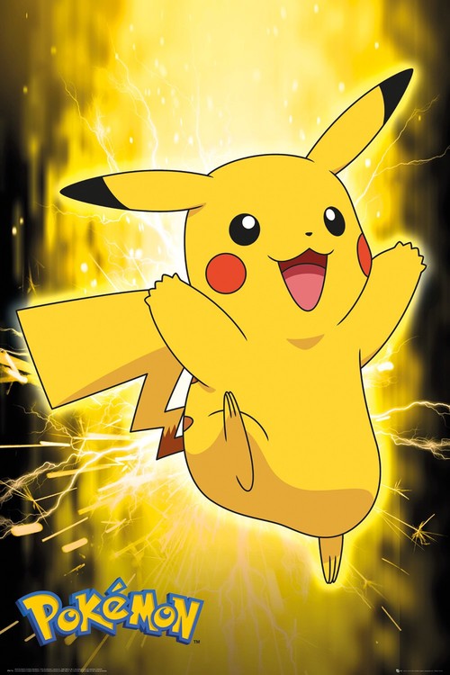Plakát, Obraz - Pokemon - Pikachu Neon, 61x91.5 cm