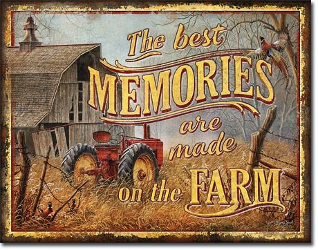 Metallschild JQ - Farm Memories