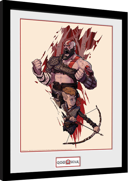 Poster incorniciato God Of War - Toon