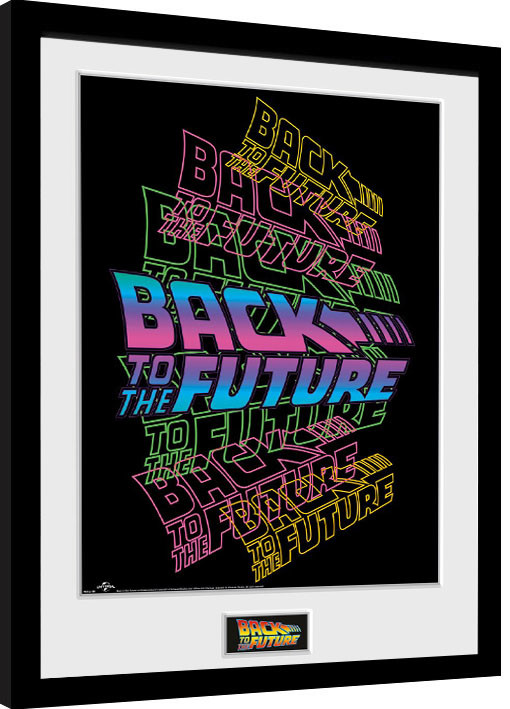 Ingelijste poster Back To The Future - Neon