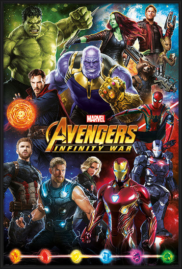Ingelijste poster Avengers: Infinity War - Characters