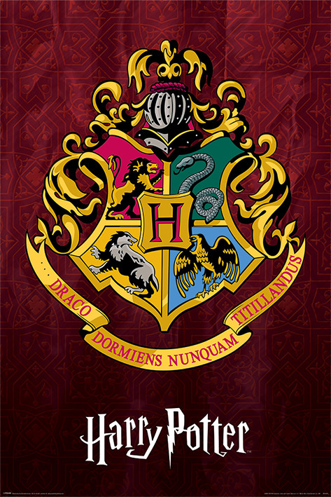 Plakát, Obraz - Harry Potter - Hogwarts School Crest, 61x91.5 cm