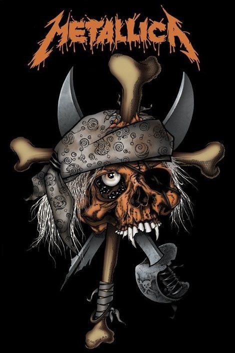 Plakát Metallica - pirate skull
