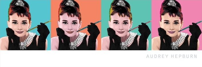 Plakát AUDREY HEPBURN - pop art 4