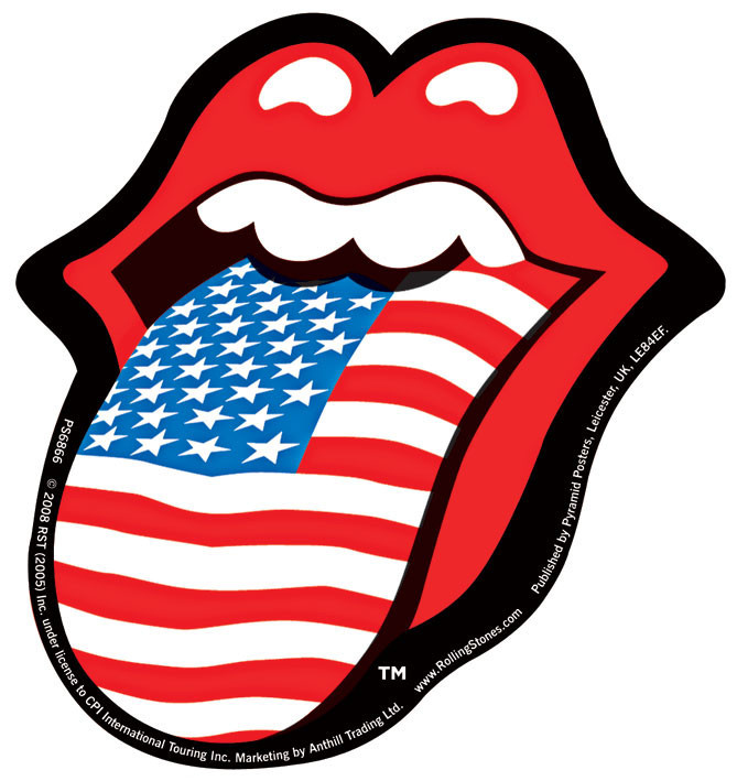 Sticker ROLLING STONES - usa lips