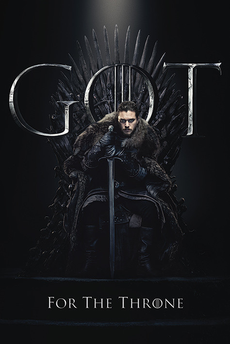 Oprawiony plakat Gra o tron - Jon For The Throne