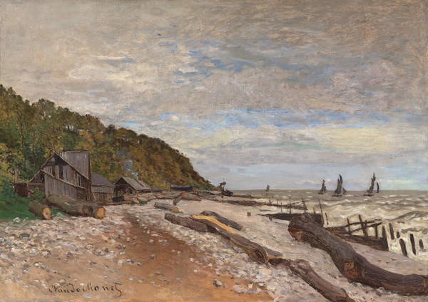 Obrazová reprodukce Boatyard Near Honfleur; Le Chantier de Petits Navires, pres de Honfleur, Monet, Claude, 40 × 30 cm
