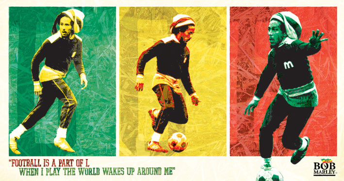 Samolepky BOB MARLEY - football