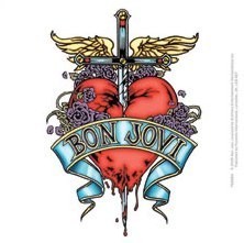Samolepky BON JOVI - heart & dagger