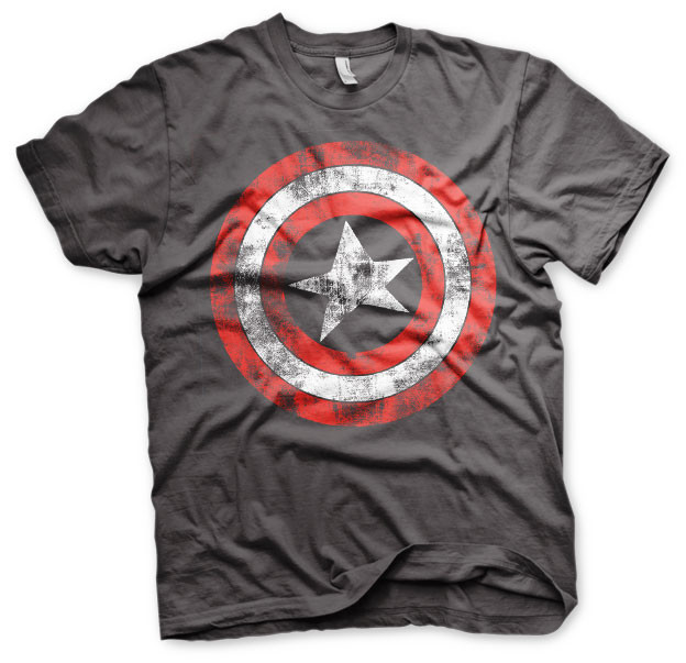 Tričkó Captain America - Distressed Shield