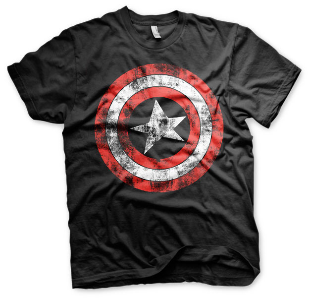 T-shirt Captain America - Distressed Shield