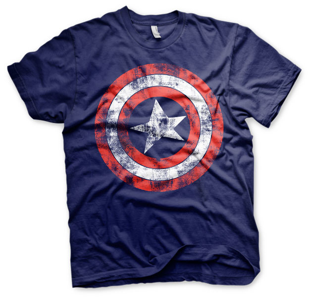 T-Shirt Captain America - Distressed Shield