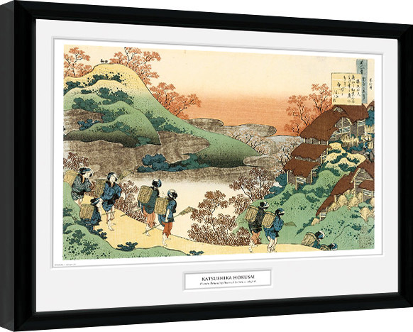 Poster incorniciato Hokusai - Women Returning Home