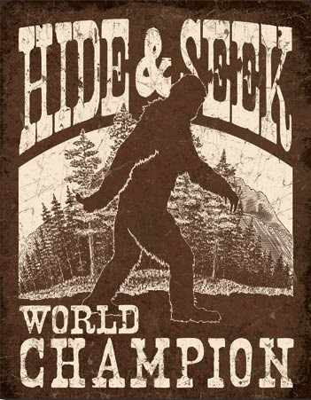 Metal sign Big Foot - Hide & Seek