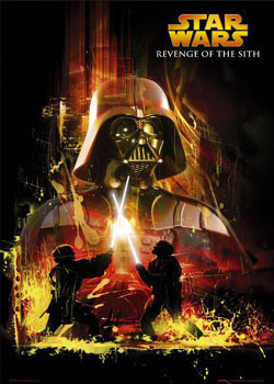 Anakin Skywalker Versus Obi Wan Kenobi Star Wars Poster Star Wars