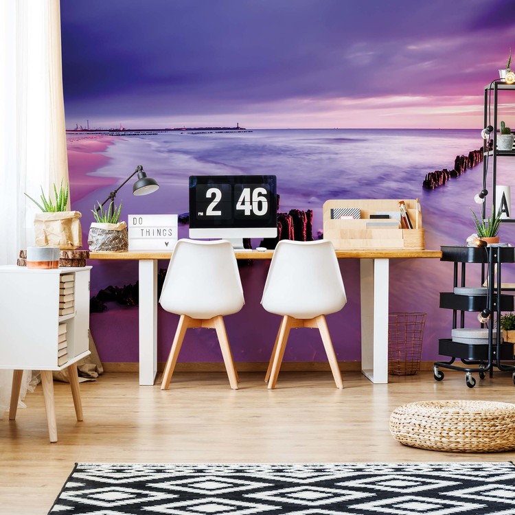 Fototapeta Beach Purple Sunset Sea