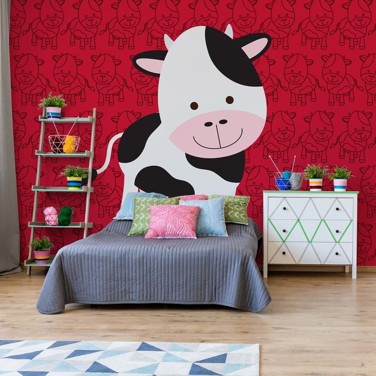 Fototapeta Happy Cartoon Cow