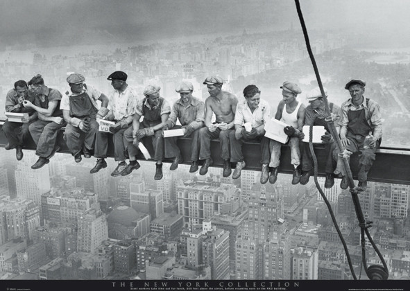 Plakát Men on girder - New York