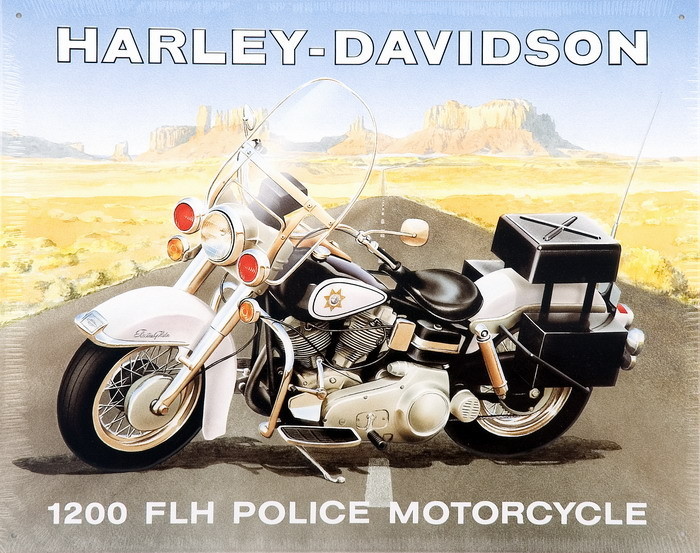 Metallschild HARLEY POLICE