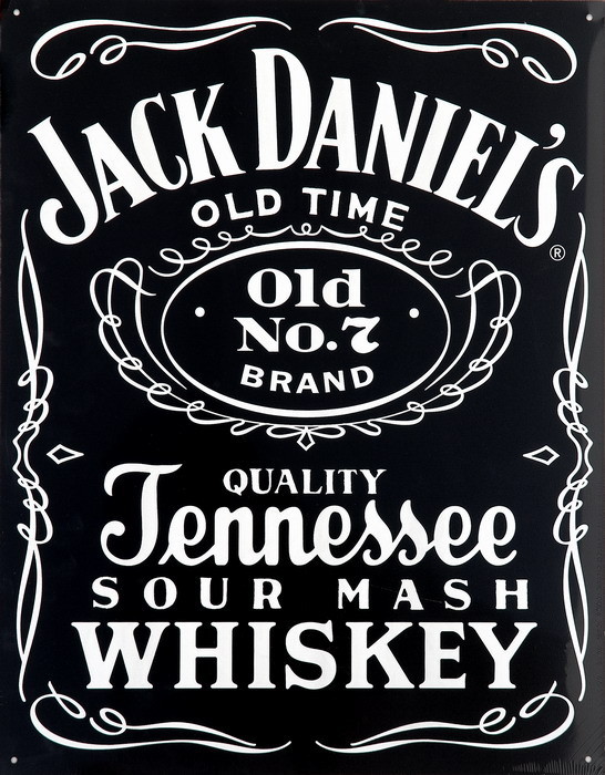 Metallschild JACK DANIEL'S  BLACK