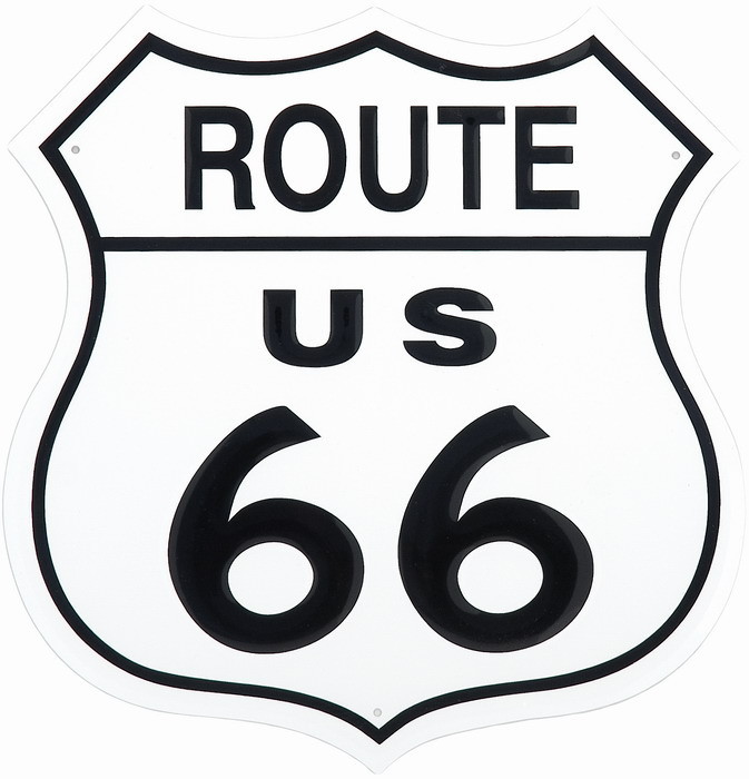 Metallschild ROUTE 66 SHIELD