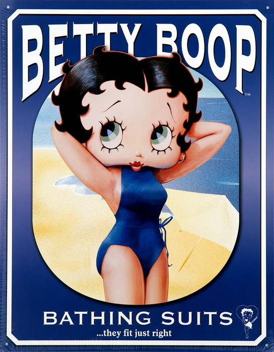 Metallschild BETTY BOOP BATHING SUITS