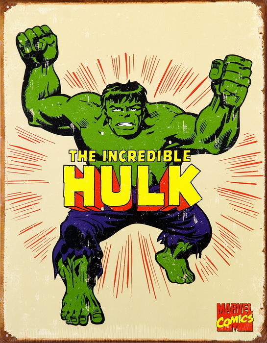 Metallschild VINTAGE THE HULK